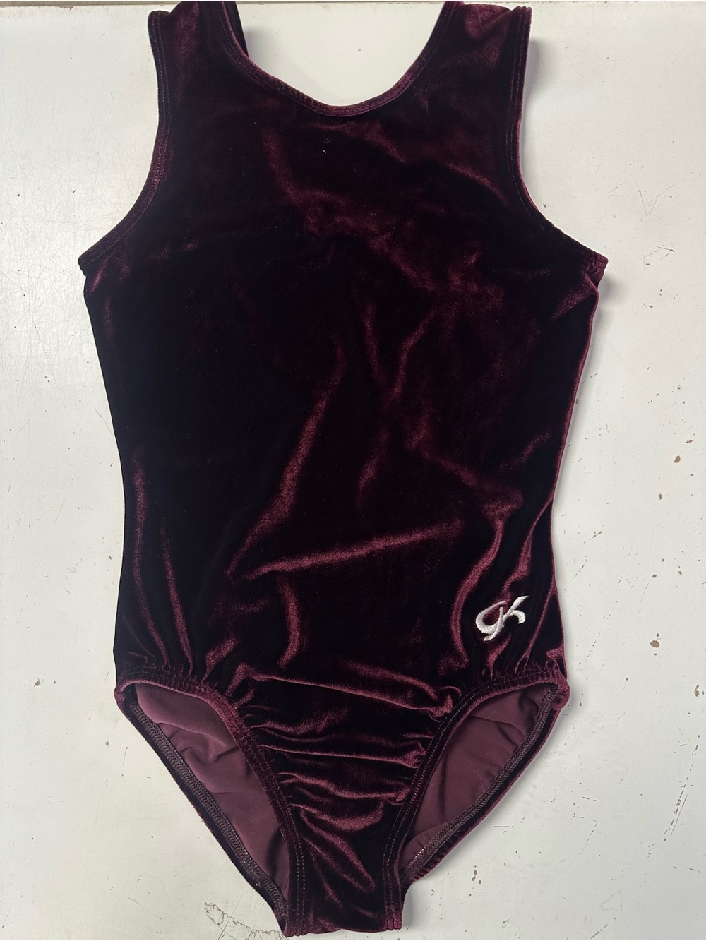 GK Velour Gymnastics practice Leotard Adulr Small Maroon Crimson